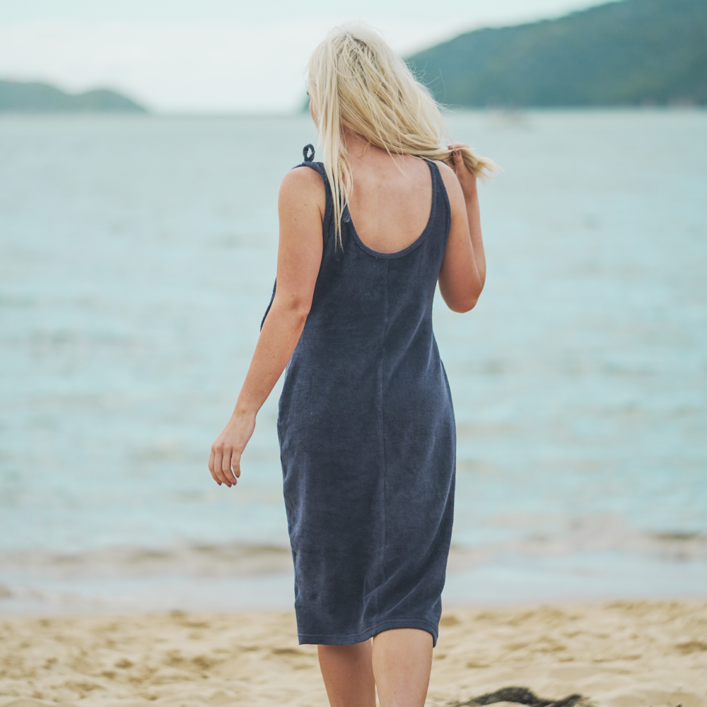 blue dress for baby girl Scoop Neck Boho Lace Open Back Beach Bridal Slip Dress